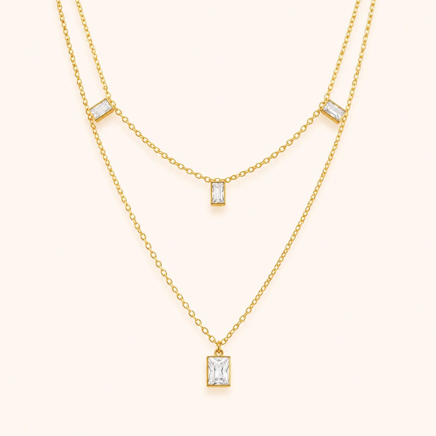 Baguette Layered Necklace