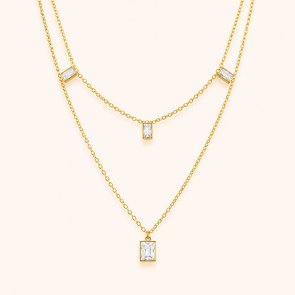 Baguette Layered Necklace