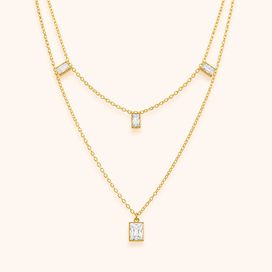 Baguette Layered Necklace