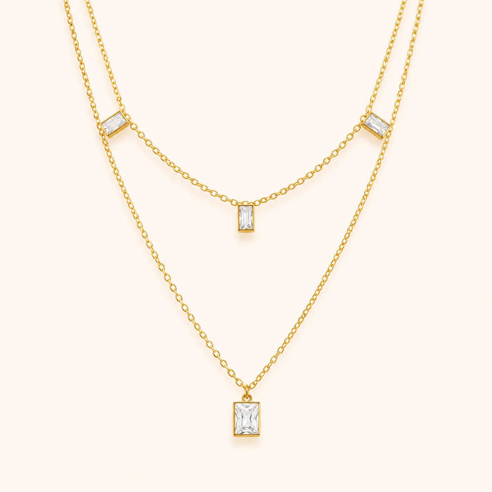 Baguette Layered Necklace