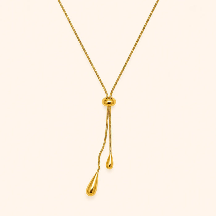 Teardrop Lariat Necklace