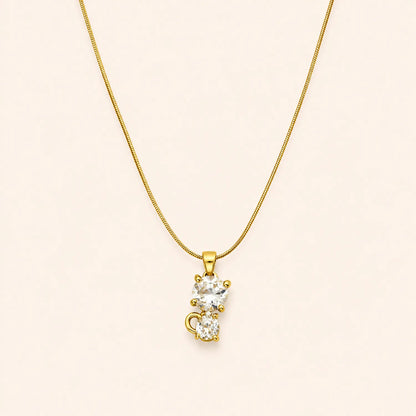 Diamond Kitty Necklace