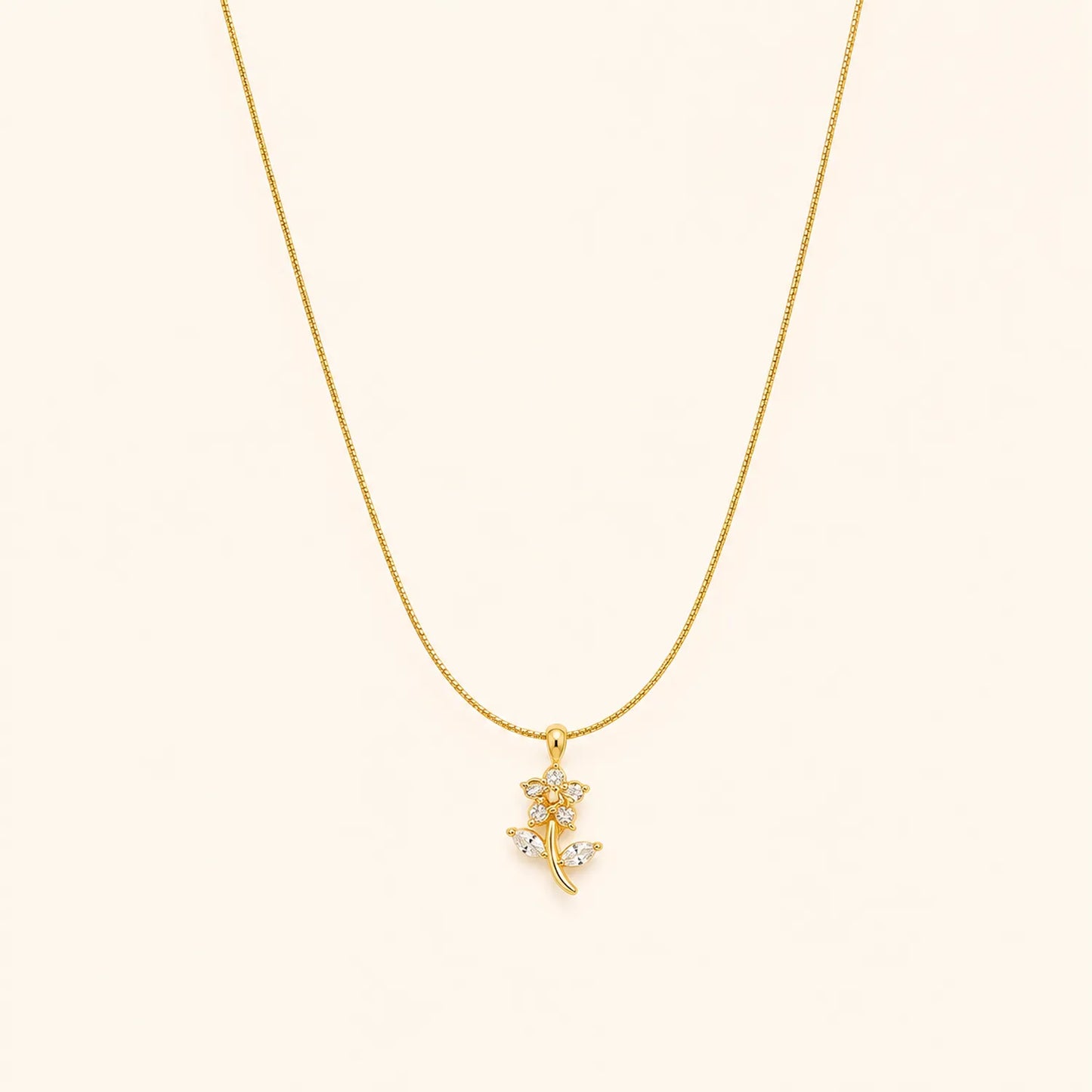 Diamond Blossom Pendant Necklace