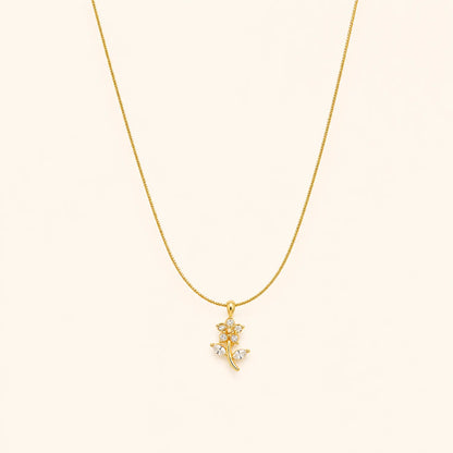 Diamond Blossom Pendant Necklace