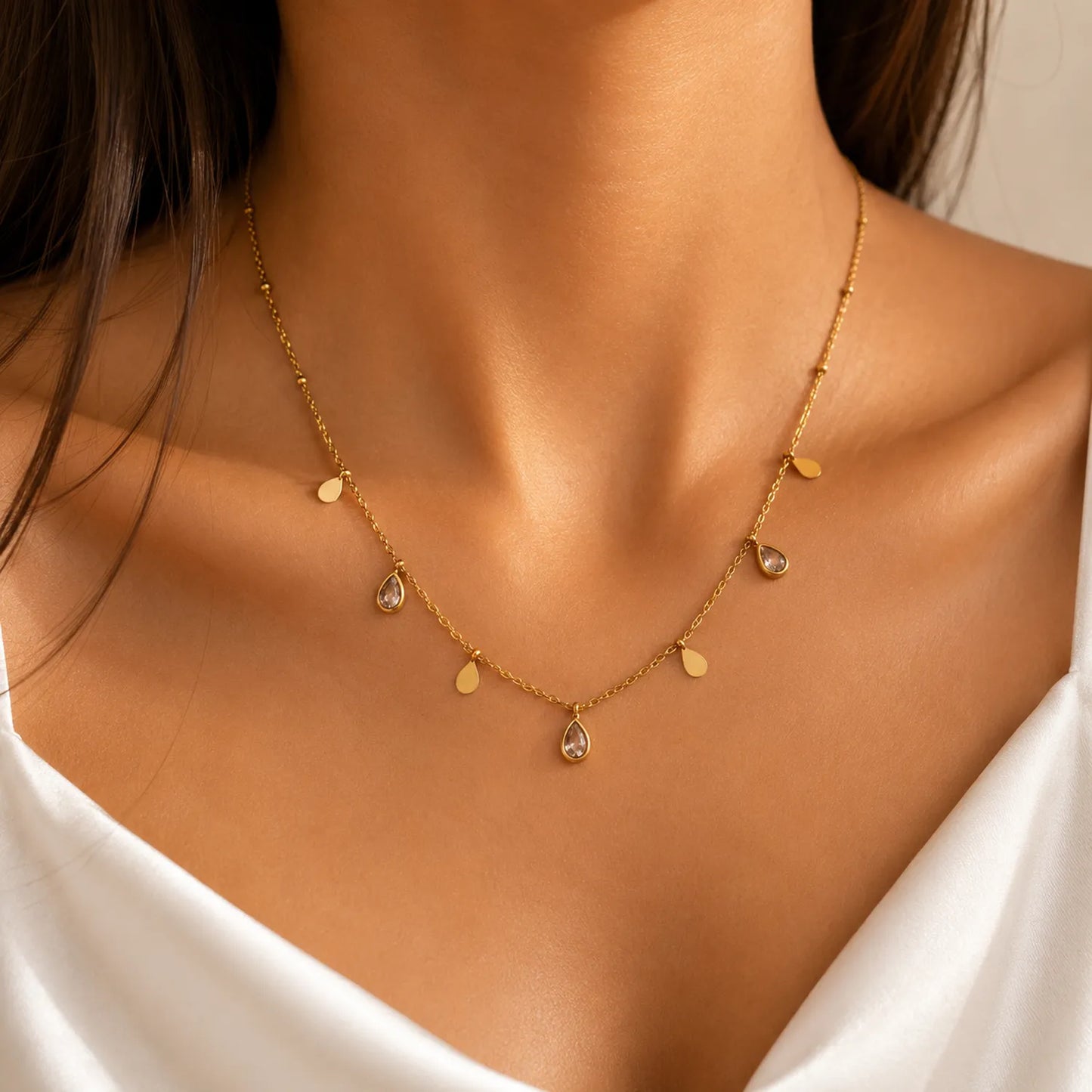 Teardrop Charm Necklace