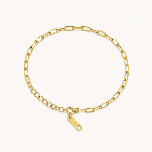 Aurelia Link Chain Anklet-18K Gold Plated