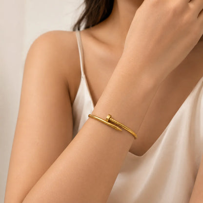 Nail Luxe Gold Bracelet- 18K Gold Plated