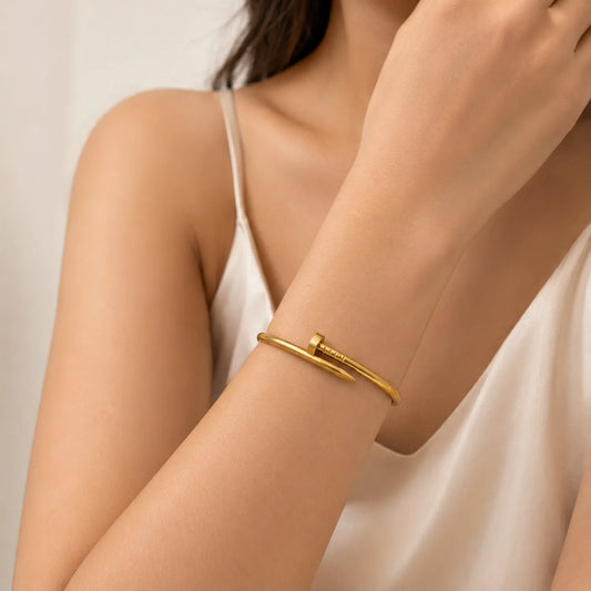 Nail Luxe Gold Bracelet- 18K Gold Plated