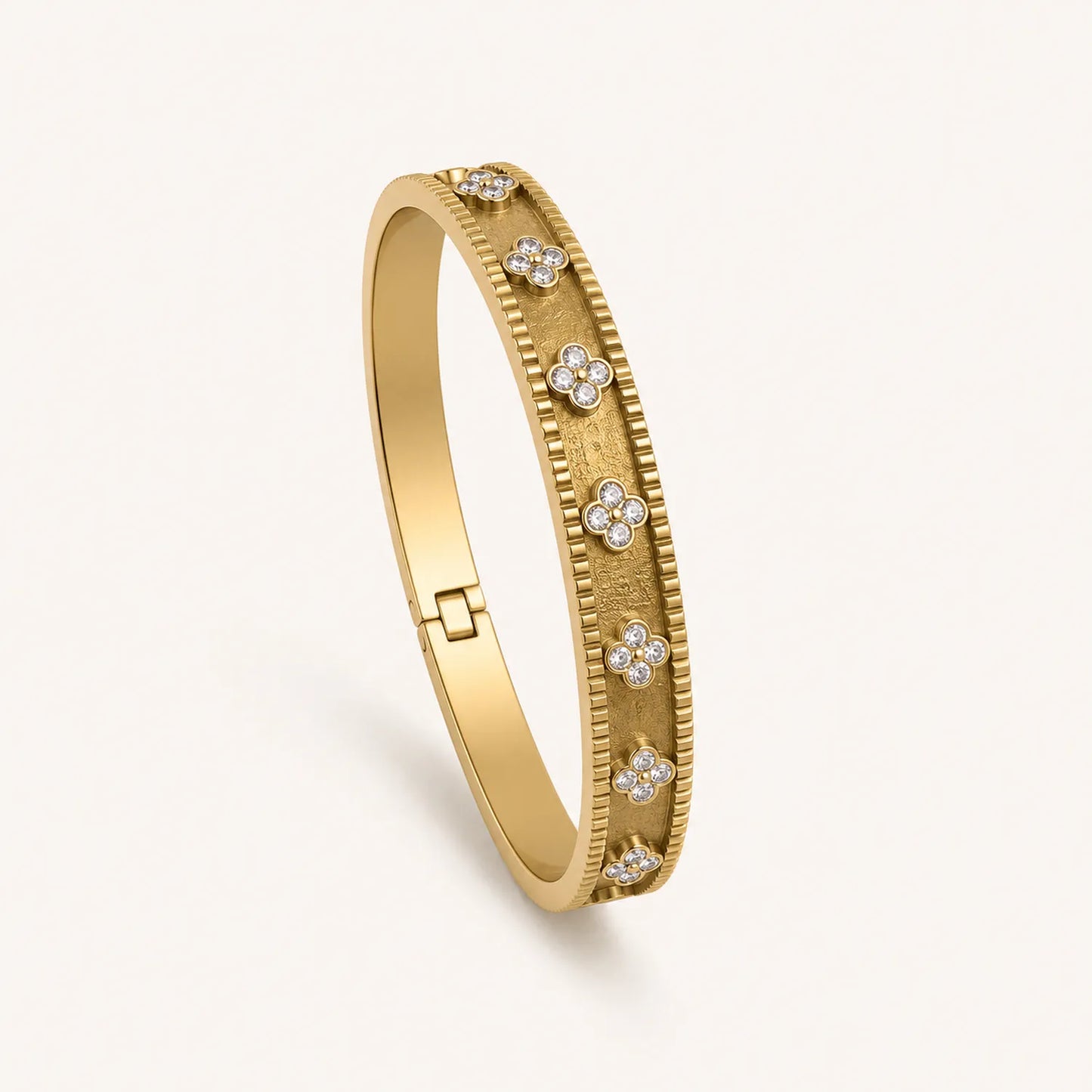 Flora Bloom Gold Bangle- 18K Gold Plated