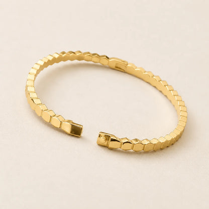 Aurora Hex Link Gold Bracelet-18K Gold Plated