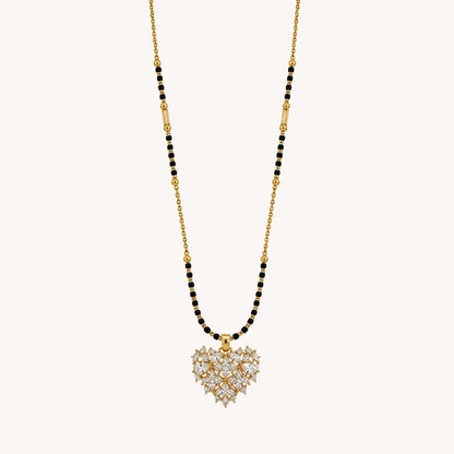 Romantic Heart Blossom Mangalsutra-18K Gold Plated