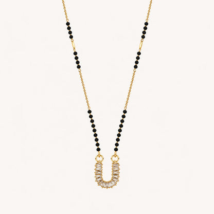 Diamond Horseshoe Luck Mangalsutra-18K Gold Plated
