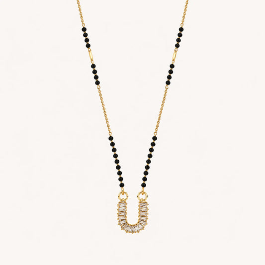 Diamond Horseshoe Luck Mangalsutra-18K Gold Plated