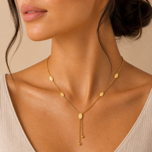 Minimalist Disc Drop -18K Gold Plated