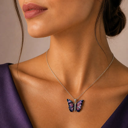 Midnight Morpho Butterfly -18K Gold Plated