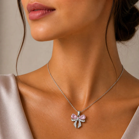 Pink Blush Bow Belle -18K Gold Plated