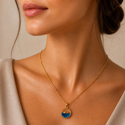 Deep Sea Dolphin Medallion -18K Gold Plated