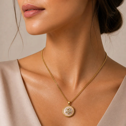 Celestial Bloom Coin -18K Gold Plated