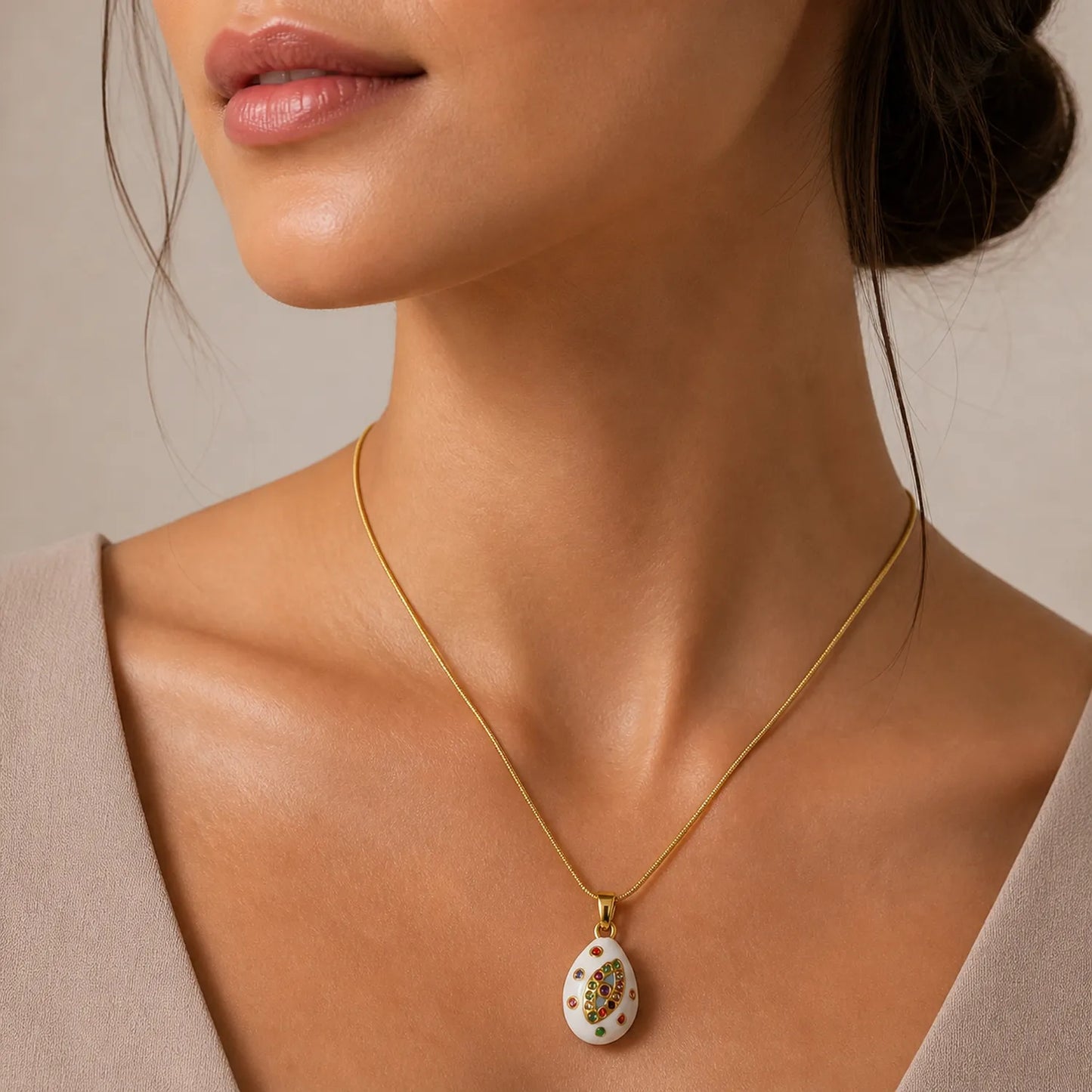 Zenith Evil Eye Pendant -18K Gold Plated
