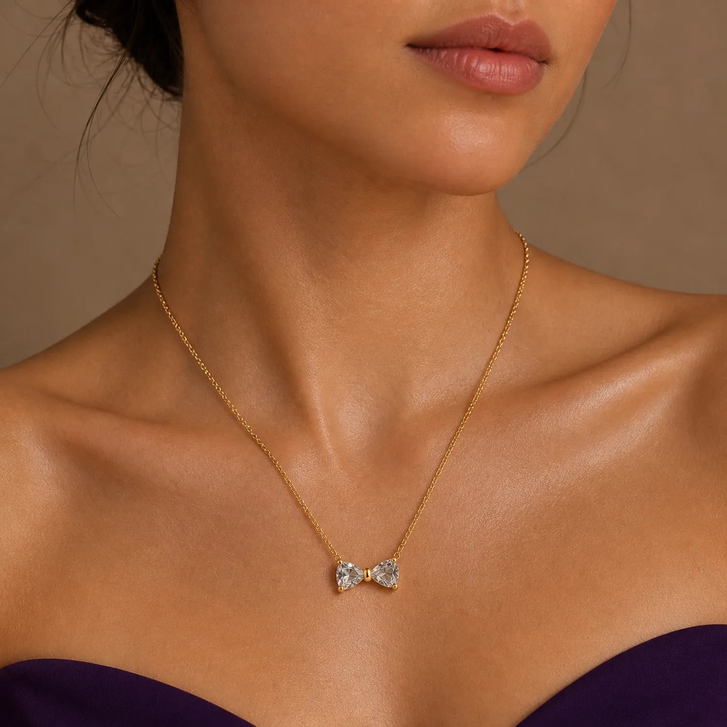 Lumina Ribbon Pendant -18K Gold Plated