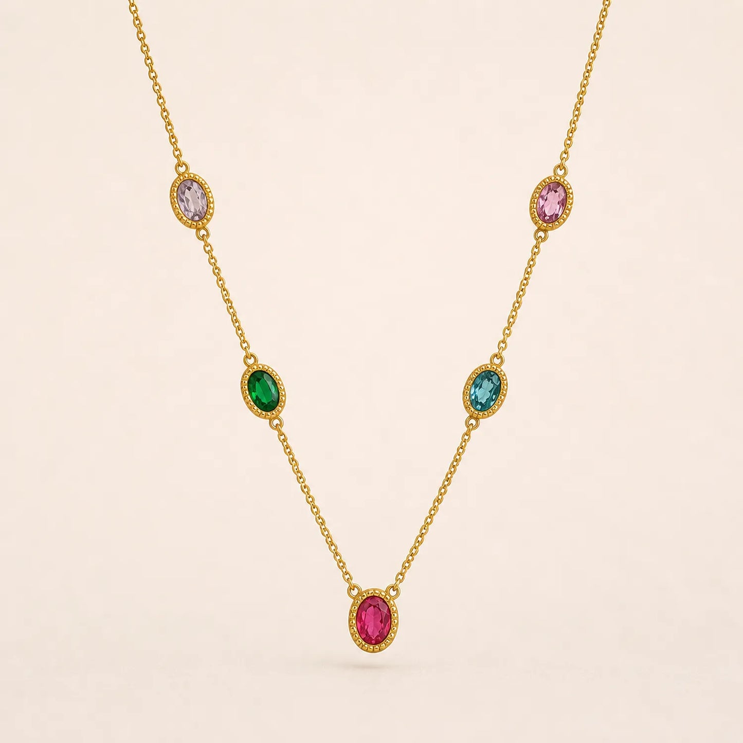 Radiant Oval Medley -18K Gold Plated