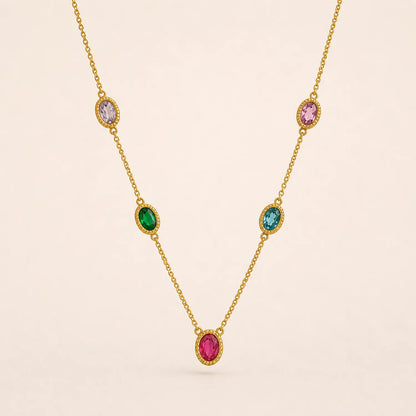 Radiant Oval Medley -18K Gold Plated