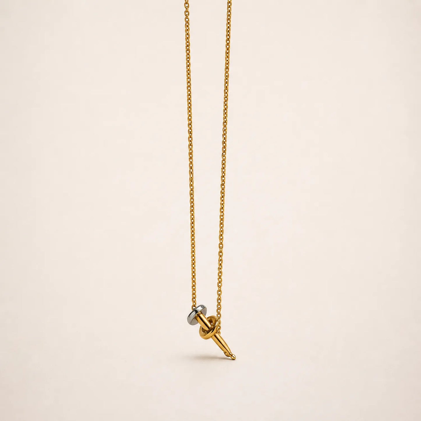 Tapered Nail Pendant -18K Gold Plated