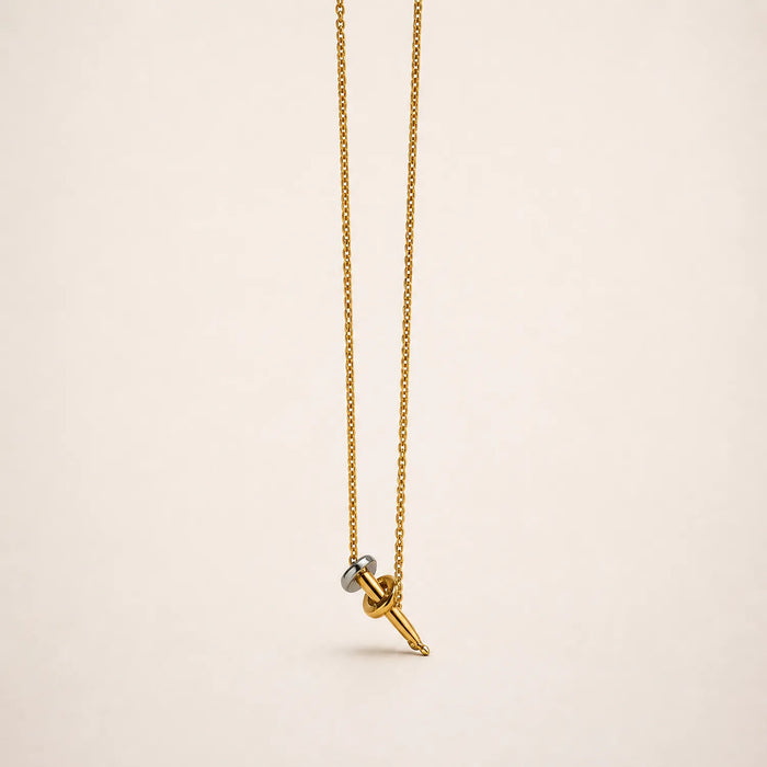 Tapered Nail Pendant -18K Gold Plated