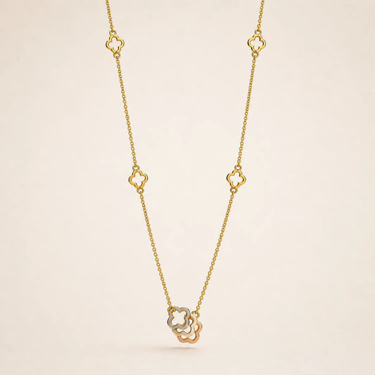 Trinity Clover Medley -18K Gold Plated