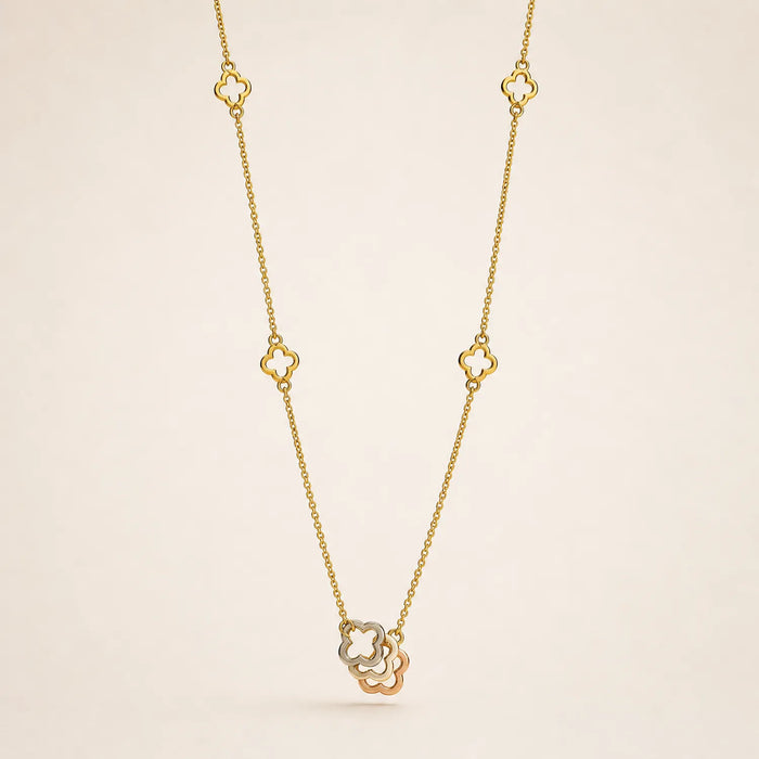 Trinity Clover Medley -18K Gold Plated