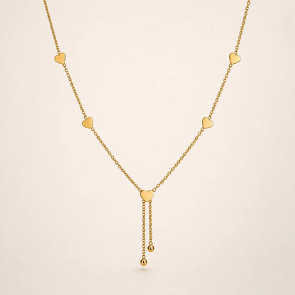 Infinite Heart Lariat -18K Gold Plated