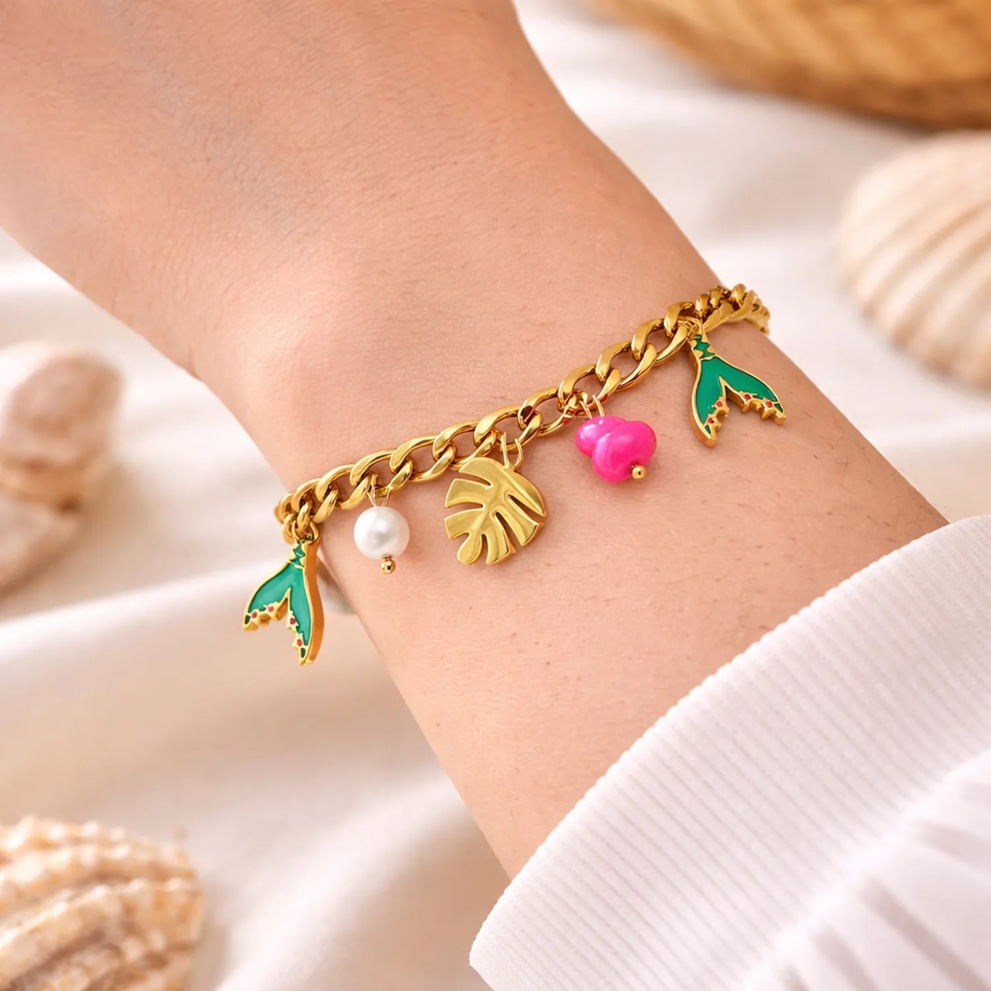 Ocean Siren Tropical Bracelet -18K Gold Plated