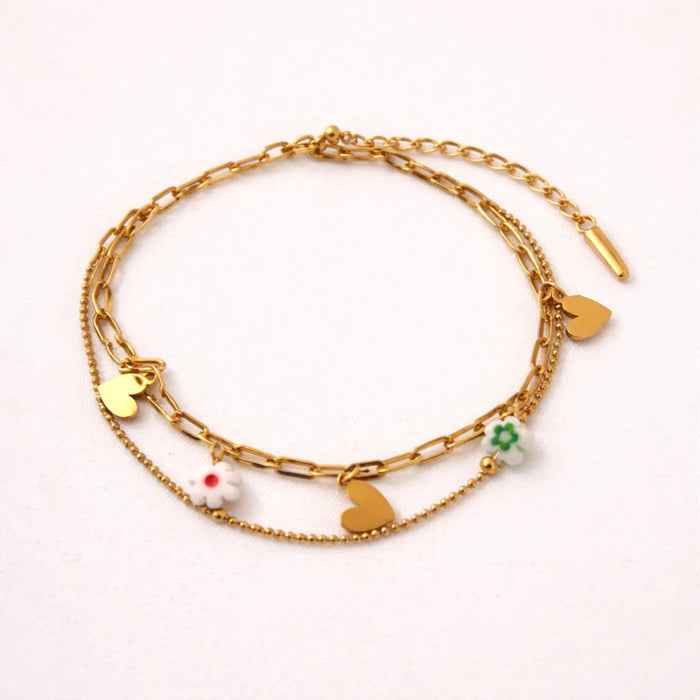 Meadow Layered Bracelet -18K Gold Plated
