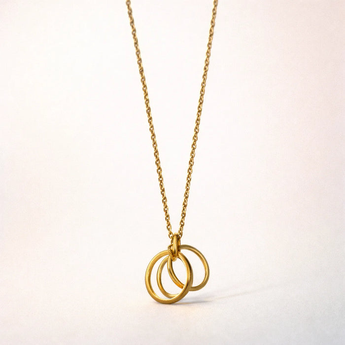 Trinity Link Necklace -18K Gold Plated