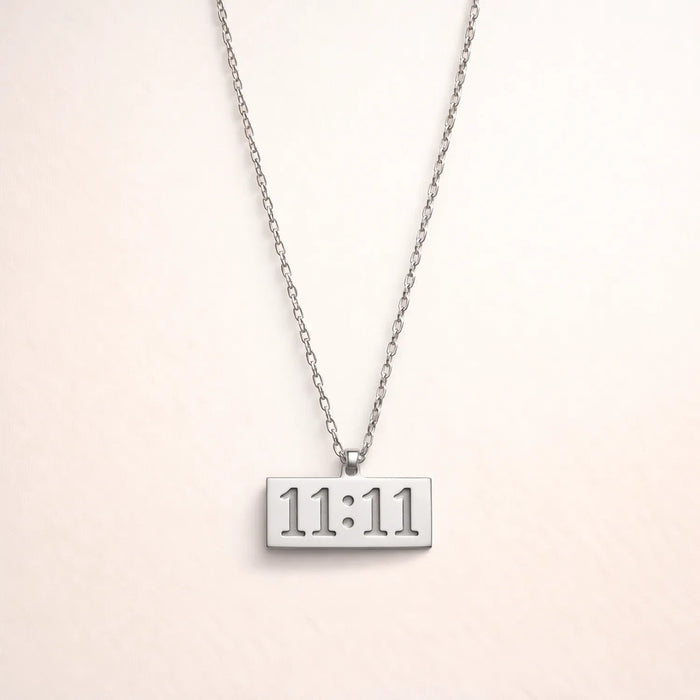 Silver Manifest 11:11 Bar -18K Gold Plated