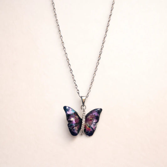 Midnight Morpho Butterfly -18K Gold Plated