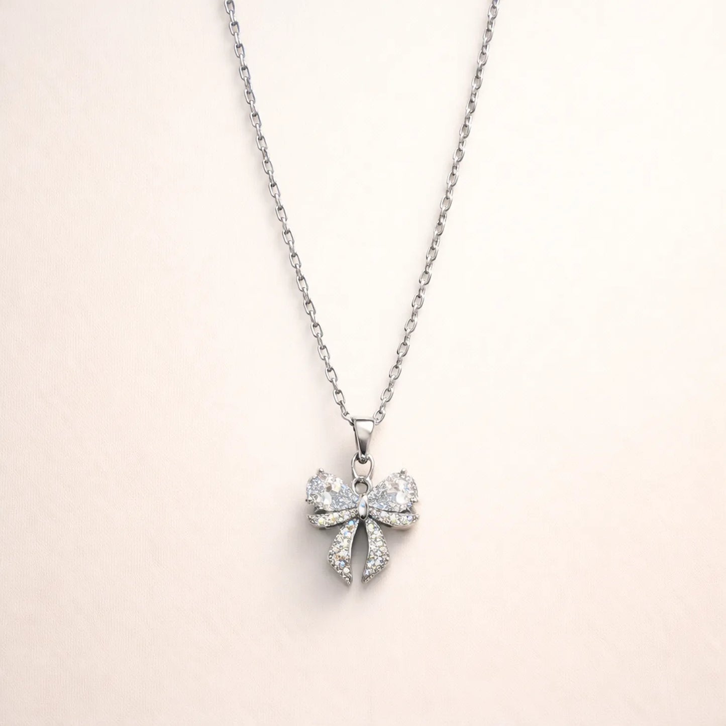 Silver Blush Bow Belle -18K Gold Plated