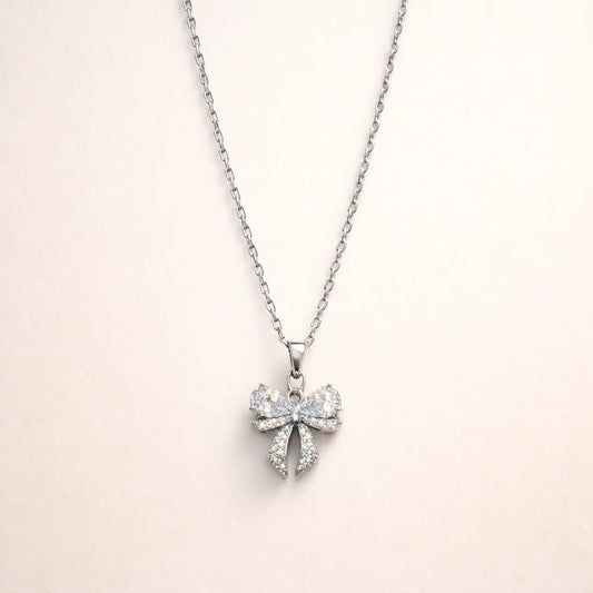 Silver Blush Bow Belle -18K Gold Plated