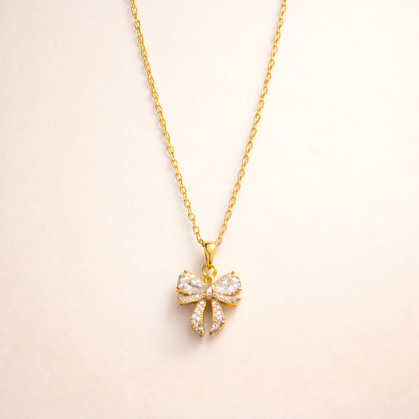 Gold Blush Bow Belle -18K Gold Plated