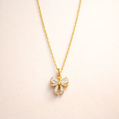 Gold Blush Bow Belle -18K Gold Plated