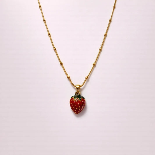 Sweet Summer Strawberry -18K Gold Plated