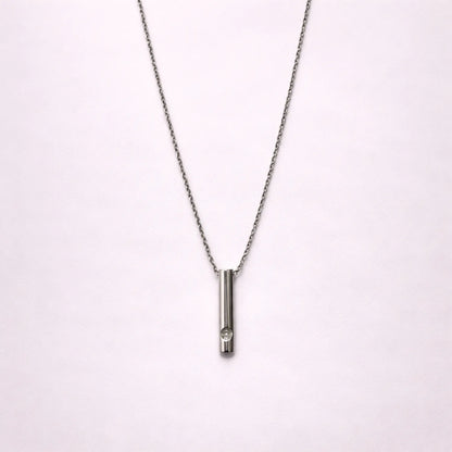 Cylindrical Solitaire Drop -18K Gold Plated
