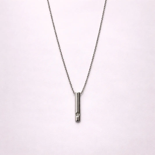 Cylindrical Solitaire Drop -18K Gold Plated