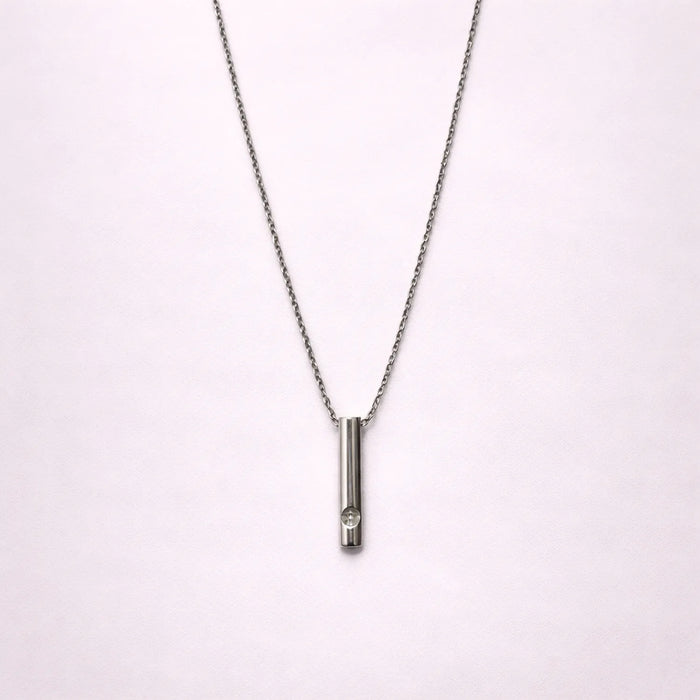 Cylindrical Solitaire Drop -18K Gold Plated