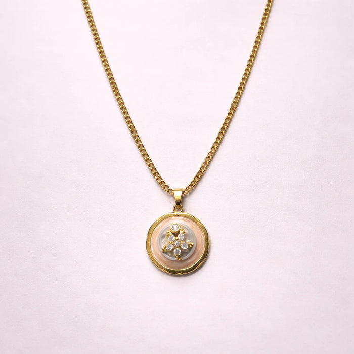 Celestial Bloom Coin -18K Gold Plated