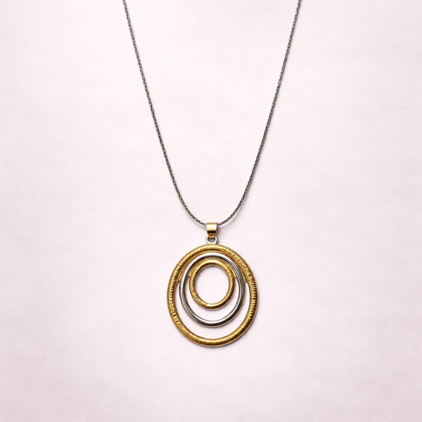 Trio Orbit Medallion -18K Gold Plated