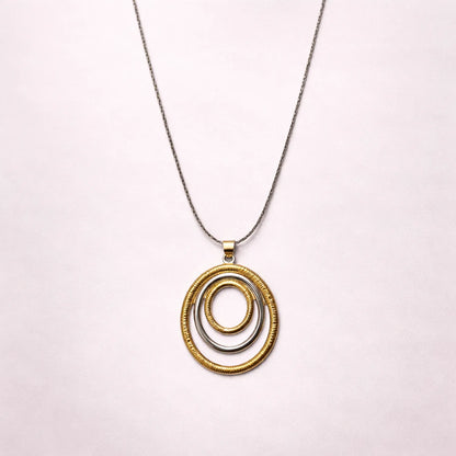 Trio Orbit Medallion -18K Gold Plated