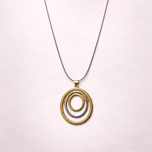 Trio Orbit Medallion -18K Gold Plated