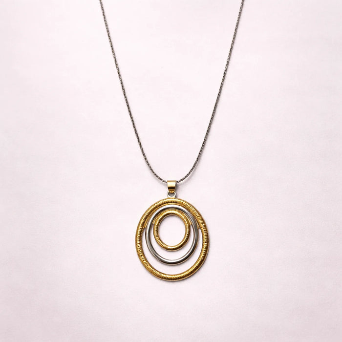 Trio Orbit Medallion -18K Gold Plated