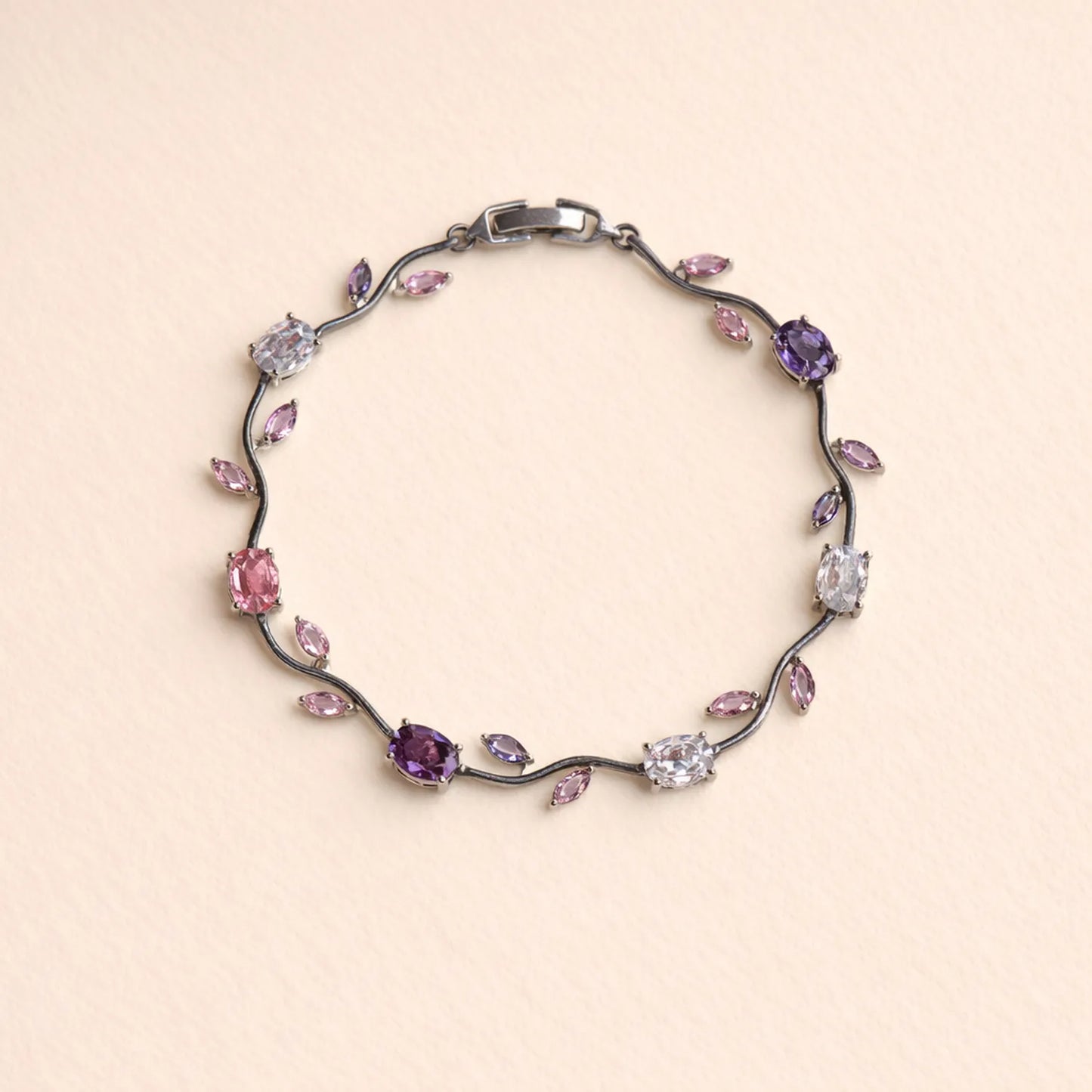 Multicolor Silver Tulip Bracelet -18K Gold Plated